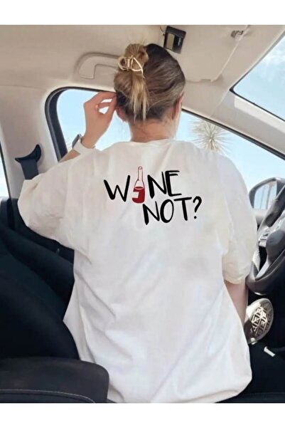 POPULUS Wine Not Wine Bottle Printed T-Shirt