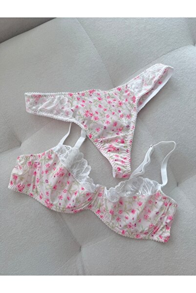EDLİNGERİE Vis Floral - Set Braletă Blush Bloom