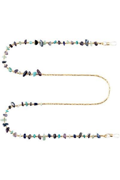 MINZA Broken Stone Women's Eyewear Chain, Beaded Eyewear Chain, with Czech Be...