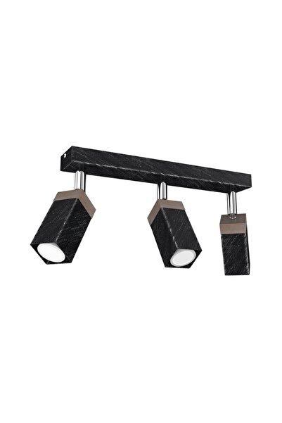 Milagro Plafoniera Solo sawn, Milagro, Metal, Soclu GU10, Negru