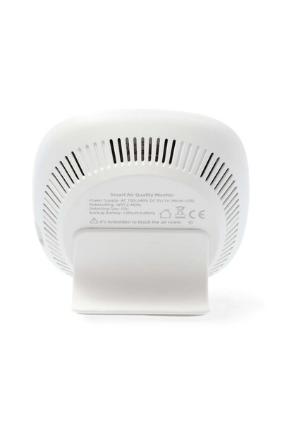 Nedis Senzor de calitate a aerului SmartLife Wi-Fi WIFISA20CBK Alb-negru