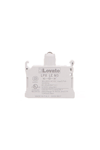 lovato Suport lampă LED verde 185-265V AC/DC LPXLEM3