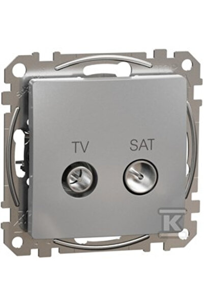 Schneider Electric Priză finală TV/SAT (4dB), aluminiu argintiu, design Sedna...