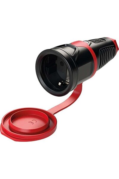 PCE Priză portabilă din cauciuc cu ștecher 16A 2P+Z SCHUKO 230V VDE IP54 /cau...