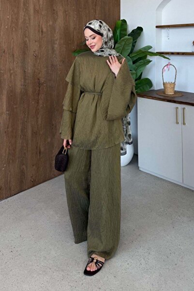 Hazamoda Tuay Kat Kat Pants Suit Olive Green