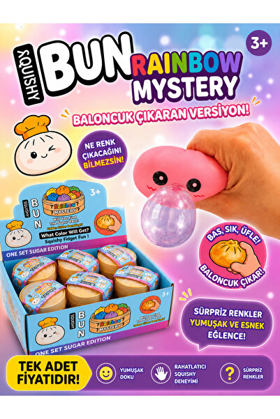 sepetly Mystery Baloncuk Çıkaran Çin Mantısı Squishy Oyuncak – Sürpriz Renkli...