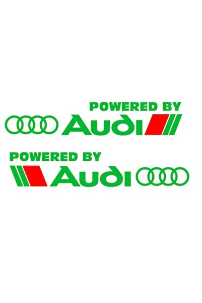 Oracal Set 2 autocolante auto Audi, Propulsat de Audi, Verde, 40 cm x 8.5 cm