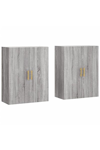 vidaxl Dulapuri suspendate, 2 buc., gri Sonoma, 69.5 x 34 x 90 cm