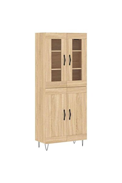 vidaxl Dulap înalt, stejar Sonoma, 69,5 x 34 x 180 cm, lemn prelucrat