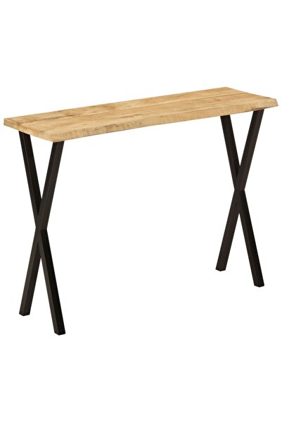 vidaxl Masă consolă, margini naturale, 105x33x76 cm, lemn masiv mango