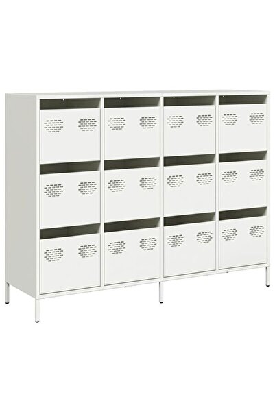 vidaxl Dulap, alb, 135 x 39 x 103.5 cm, oțel laminat la rece