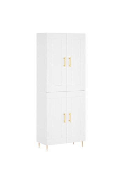 vidaxl Dulap înalt, alb, 69.5 x 34 x 180 cm, lemn prelucrat