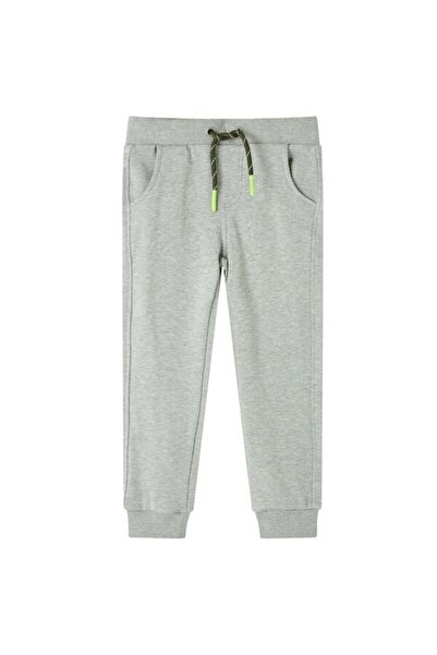 vidaxl Pantaloni de trening pentru copii, kaki deschis, 104