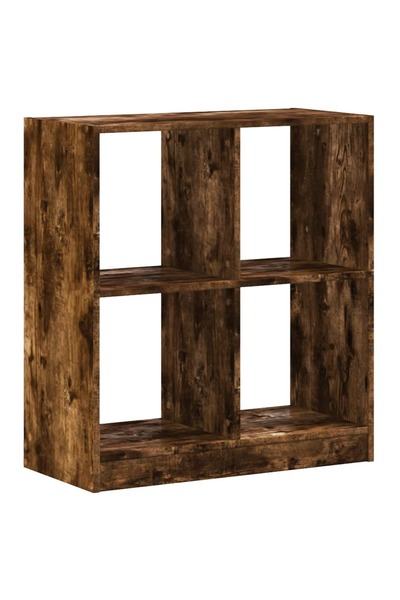 vidaxl Bibliotecă, stejar afumat, 68,5x32x75 cm, lemn prelucrat