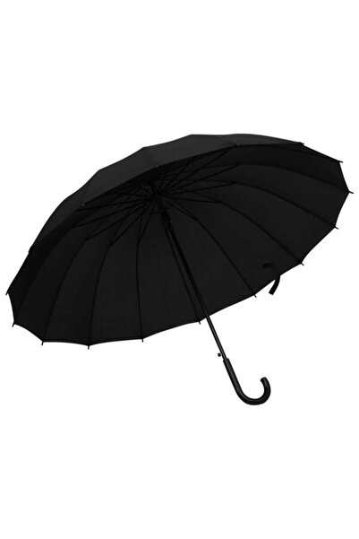 vidaxl Umbrelă automată, neagră, 120 cm