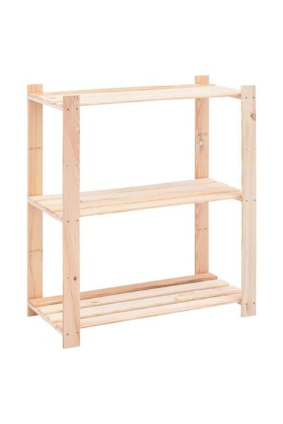 vidaxl Raft de depozitare cu 3 niveluri, 80 x 38 x 90 cm, lemn masiv de pin, ...
