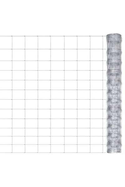vidaxl Gard de grădină, argintiu, 50 x 1.25 m, oțel galvanizat