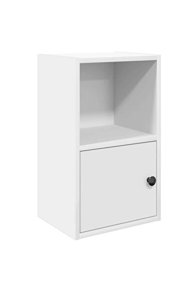 vidaxl Bibliotecă, alb, 31x24x52 cm, lemn prelucrat