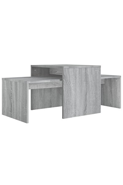 vidaxl Set măsuță de cafea, gri sonoma, 100x48x40 cm, lemn prelucrat