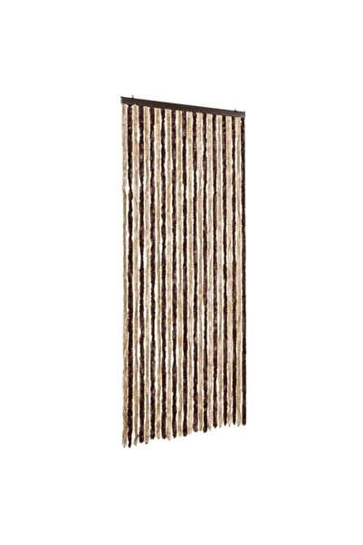 vidaxl Perdea anti-insecte, Bej și maro deschis, 100 x 220 cm, Șenilă