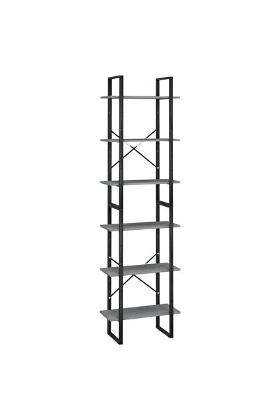 vidaxl Raft de depozitare, gri, 60x30x210 cm, lemn masiv de pin