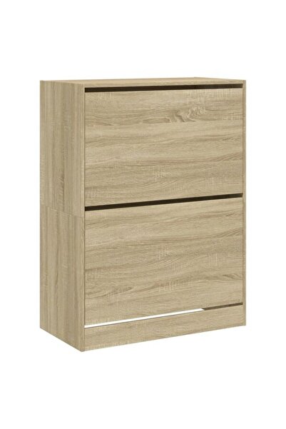 vidaxl Pantofar cu 2 sertare rabatabile, stejar sonoma, 80 x 42 x 108 cm