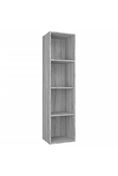 vidaxl Bibliotecă/dulap TV, gri sonoma, 36x30x143 cm, lemn prelucrat