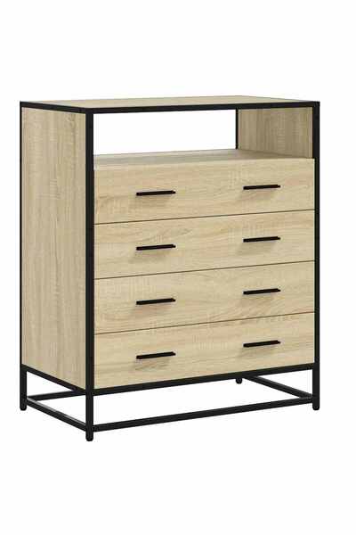 vidaxl Dulap cu sertare, stejar sonoma, 70x41x83,5 cm, lemn prelucrat