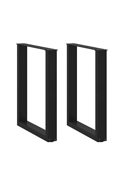 vidaxl Picioare de masă în formă de U, 2 buc., negru, 60x(72-73) cm, oțel