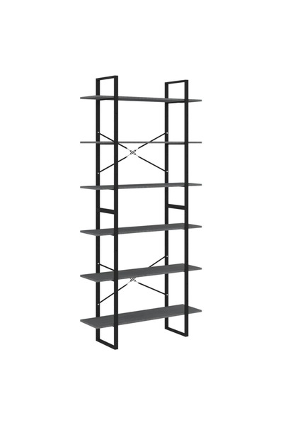 vidaxl Dulap înalt, gri, 100x30x210 cm, lemn masiv de pin