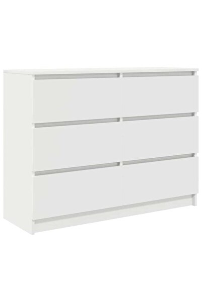 vidaxl Comodă albă 100 x 35 x 76 cm din lemn prelucrat