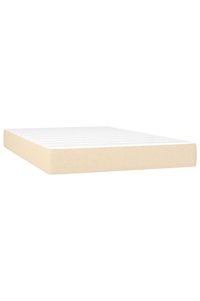 vidaxl Saltea cu arcuri buzunar, fermitate medie, crem, 120x200x20 cm, textil
