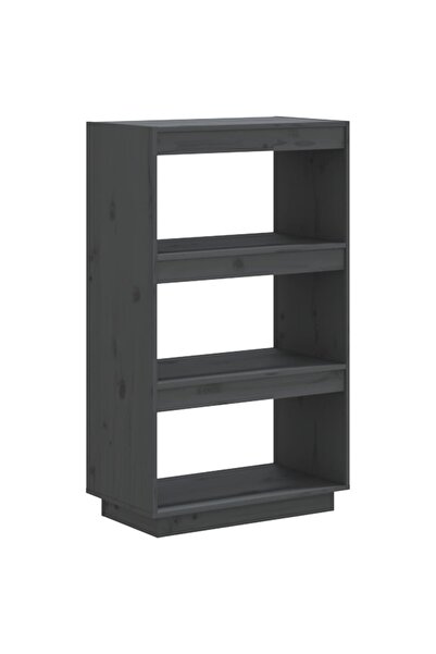 vidaxl Bibliotecă/Separator cameră, gri, 60x35x103 cm, lemn masiv pin