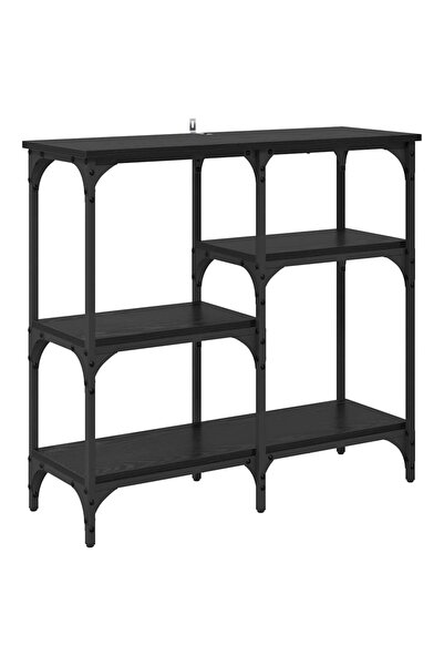 vidaxl Masă de consolă Stejar Negru 80 x 29 x 75 cm Lemn compozit