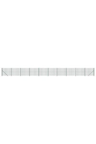 vidaxl Gard din plasă de sârmă cu bordură, verde, 2 x 25 m