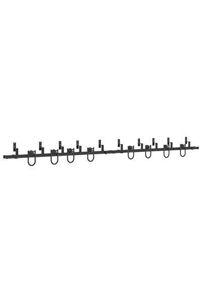 vidaxl Set de feronerie pentru ușă glisantă, negru, 366 cm, oțel