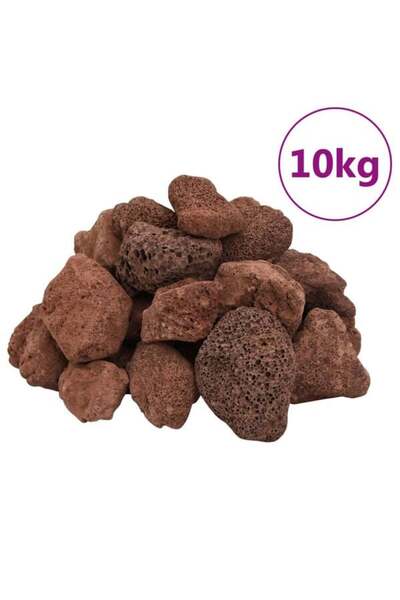 vidaxl Pietre vulcanice, 10 kg, roșii, 5-8 cm