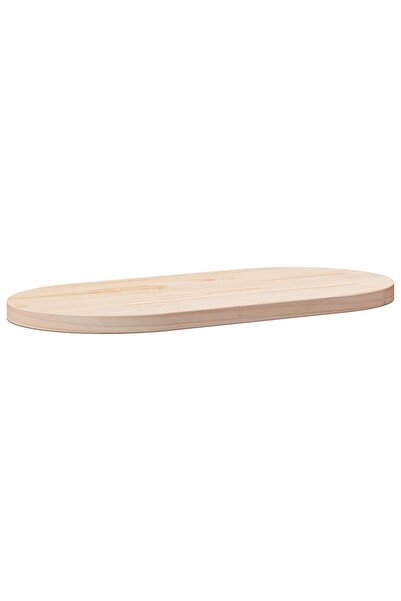 vidaxl Blat de masă oval din lemn masiv de pin 60x30x2,5 cm