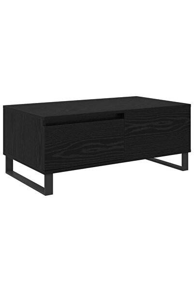 vidaxl Masă de cafea Stejar Negru 90 x 50 x 36,5 cm Lemn compozit