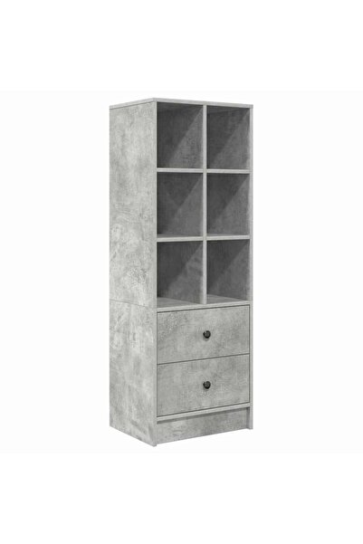 vidaxl Bufet cu sertar Gri din beton 45,5 x 34 x 127 cm