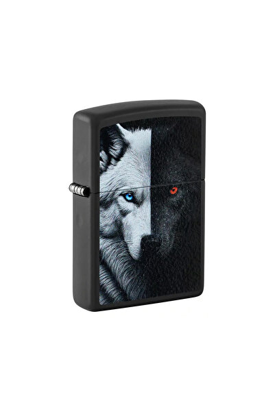 Zippo Αντιανεμικός Αναπτήρας Κηροζίνης με Σχέδιο Δύο Λύκων 46694