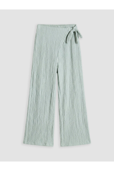 LC Waikiki Özmarka New Season Wide-Legged Girls' Sweatpants with Tie-Up Detail