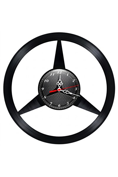 OEM Ceas de perete decorativ din disc de vinil, model simetric cu logo Merced...
