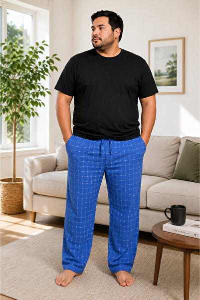 FORMO Men's 100% Natural Cotton Large Size High Quality Battal Pajama Set