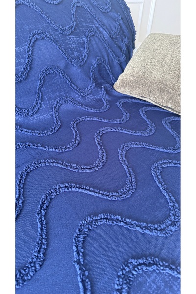 Hisar Home Bohemian Wavy Tassel Pompom Sofa Cover 190X220 cm Decorative Sofa Bed Throw Non-Slip Multi-Purpose