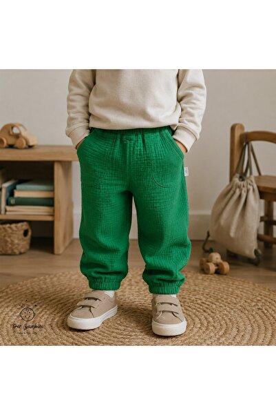 Azitta Zatta Design Pantaloni din Muselină pentru Copii ,Culoare Verde