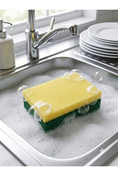 POLEN Industrial Corrugated Dish Sponge (Bpa Free) - Thick Felted - 1 Piece