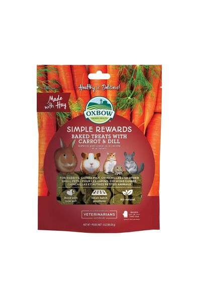 Oxbow Simple Rewards Λιχουδιά Τρωκτικών με Καρότο & Άνηθο 85gr