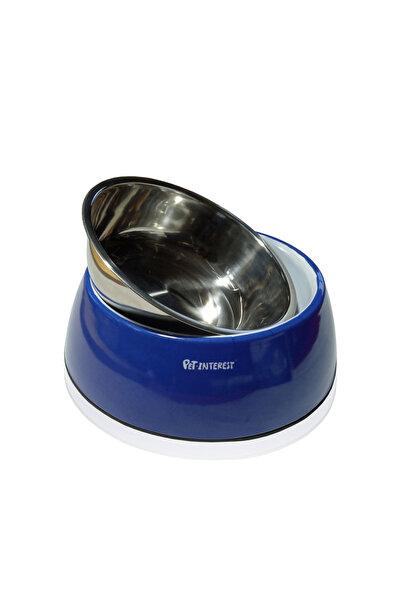 Pet Interest Μπολ Deluxe Διπλής Χρήσης Μπλε 700/900ml