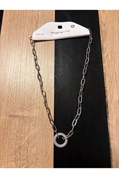 ELUNE İSTANBUL &Milano Stone Detailed Modern Chain Women's Necklace
